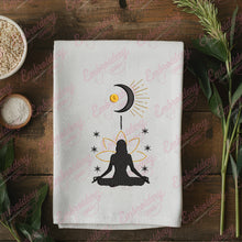 Moon Yoga Embroidery Design