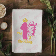 Butterfly My 1st Birthday Machine Embroidery Design