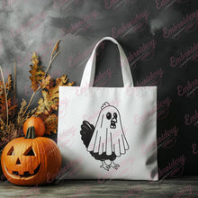 Chicken Ghost Halloween Embroidery Design
