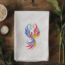 Rainbow Phoenix Embroidery Design