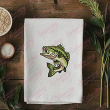 Bass Fishing Embroidery Design