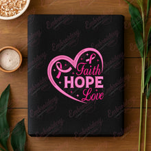 Breast Cancer Faith Hope Love Embroidery Design