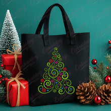 Stylized Christmas Tree Embroidery Design