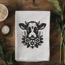 Cow With Flowers Embroidery Design
