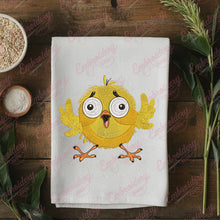 Cute Yellow Chicken Bird Embroidery Design