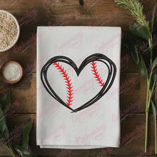 Baseball Heart Embroidery Design