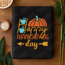 Happy Thanksgiving Saying Embroidery Design