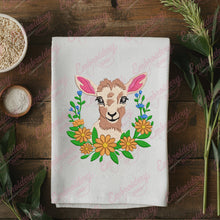 Floral Goat Embroidery Design