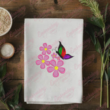 Butterfly Flowers Embroidery Design