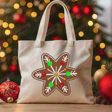 Christmas Gingerbread Snowflake Cookie Embroidery Design