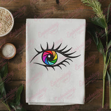 Camera Shutter in Eye Embroidery Design