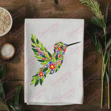 Beautiful Floral Hummingbird Embroidery Design