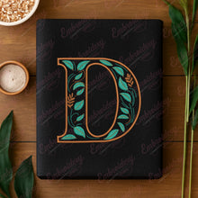 Floral Alphabet Letter D Embroidery Design