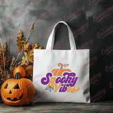 Spooky Vibes Pumpkin Halloween Embroidery Design