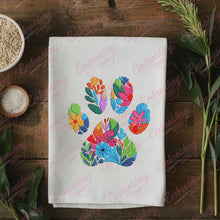 Flower Animal Paw Embroidery Design