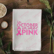 In October We Wear Pink Breast Cancer Embroidery Design
