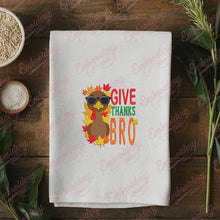 Give Thanks Bro Cute Turkey Thanksgiving Embroidery Design