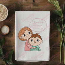 I love you Mom Mothers Day Embroidery Design