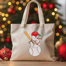 Christmas Snowman Baseball Player Embroidery Design