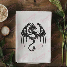 Tribal Dragon Flying Embroidery Design