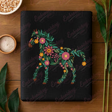 Floral Horse Embroidery Design