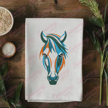 Colorful Horse Head Embroidery Design