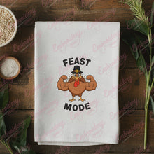 Feast Mode On Turkey Muscle Thanksgiving Embroidery Design