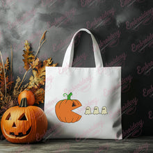 Halloween Pumpkin Eating Ghost Embroidery Design