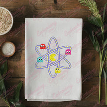 Pac Man Atom Embroidery Design