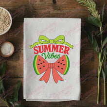 Summer Vibes Watermelon Bow Embroidery Design