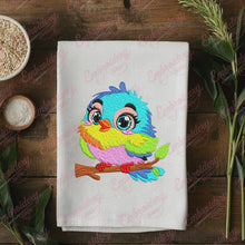 Colorful Titmouse Bird Machine Embroidery Design