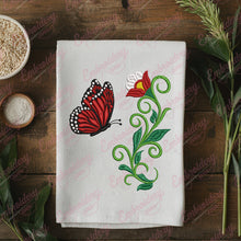 Butterfly Flowers Embroidery Design