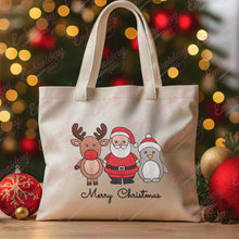 Santa Reindeer And Penguin Christmas Embroidery Design
