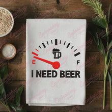 I Need Beer Fuel Gauge Embroidery Design