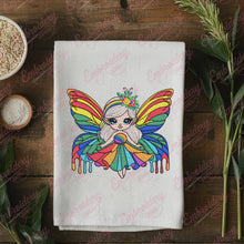 Rainbow Fairy Girl Embroidery Design