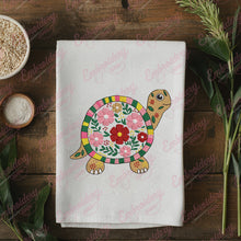 Flower Turtle Embroidery Design