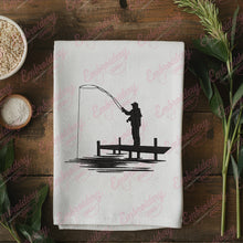 Fisherman In A Boat Fishing Embroidery Design
