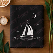 Sailboat At Night Machine Embroidery Design