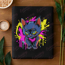 Cat With Splashes Embroidery Design