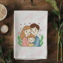 Beautiful Happy Family Embroidery Design