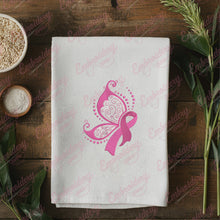 Pink Ribbon Butterfly Embroidery Machine File
