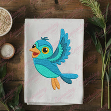 Funny Blue Bird Embroidery Design
