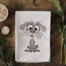 Messy Hair Dog Embroidery Design