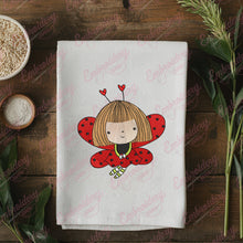 Ladybug Girl Embroidery Design