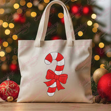 Christmas Candy Cane With Bow Embroidery Design