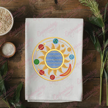Sun and Planets Emblem Embroidery Design