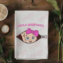 Hola Mamita Zipper Baby Girl Embroidery Design
