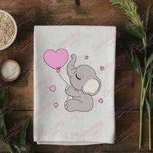 Baby Elephant Balloon Embroidery Design