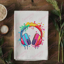 Colorful Headphones Embroidery Design