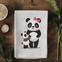 Mama Panda With a Baby Panda Embroidery Design
